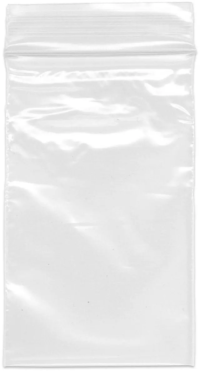 Main image of 2.5" x 4" (Case of 10,000), 2 Mil Zipper Reclosable Plastic Bags