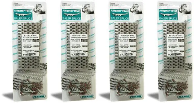 Main image of 25085381 Stainless Steel Self Setting Alligator 7 Inch Rivet Belt Fasteners with Pins and Splices (8 Pack)