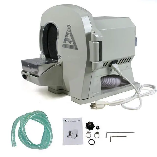 Alt view image 2 of 6 - JT19 Dental Wet Model Trimmer, 110V 500W Professional Abrasive Gypsum Arch Inner Disc Wheel Machine, Stable Wheel Dry Model Trimmer Dental Outer Shapes Equipment Suitable for Dental Office
