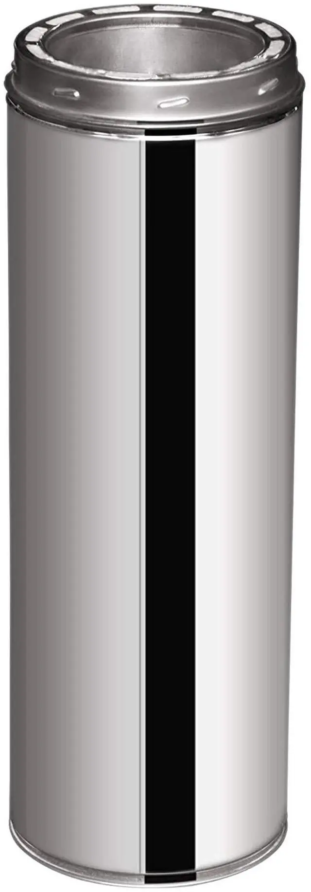 Main image of 6" x 24" 304 Stainless Steel All Fuel Class-A Double Wall Insulated Chimney Pipe