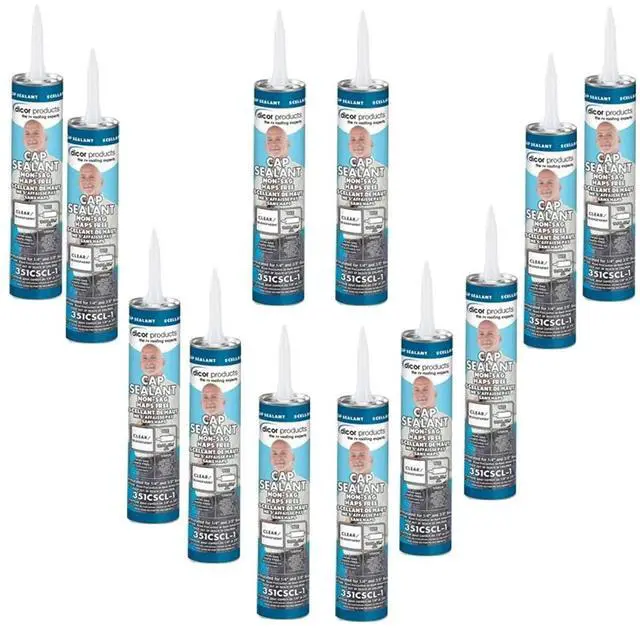 Main image of Corporation 351CSCL-1 Clear Cap Sealant 10 Oz Tube (12)