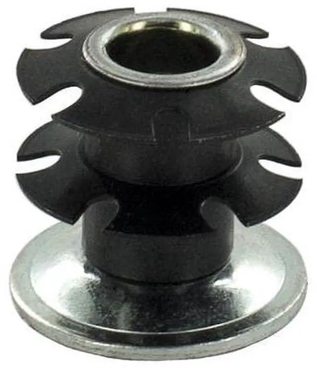 Main image of Industries Double Star Threaded Caster Insert | Heat Treated Steel | Fits 1-1/8 Inch Round 16-18 Gauge Tube | Thread: 3/8-16 | 100 Pack
