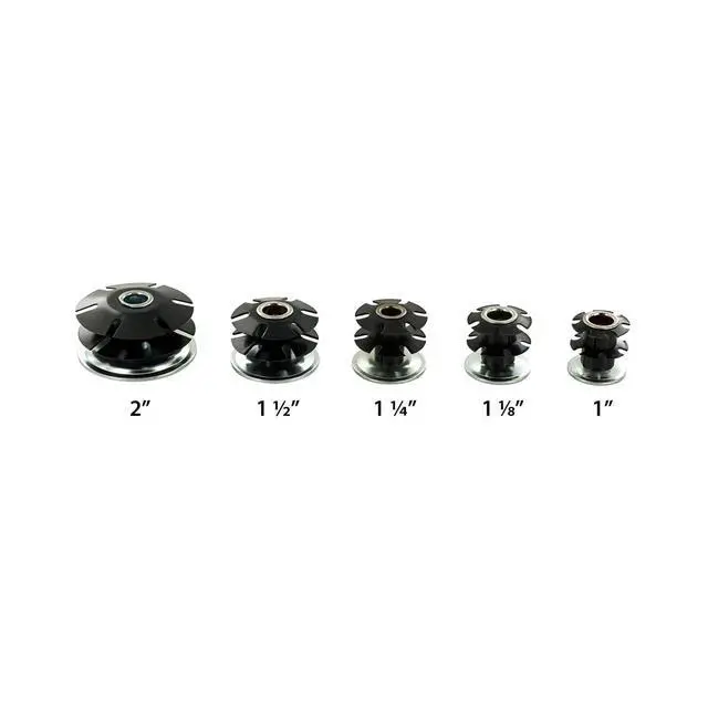 Alt view image 6 of 6 - Industries Double Star Threaded Caster Insert | Heat Treated Steel | Fits 1-1/8 Inch Round 16-18 Gauge Tube | Thread: 3/8-16 | 100 Pack
