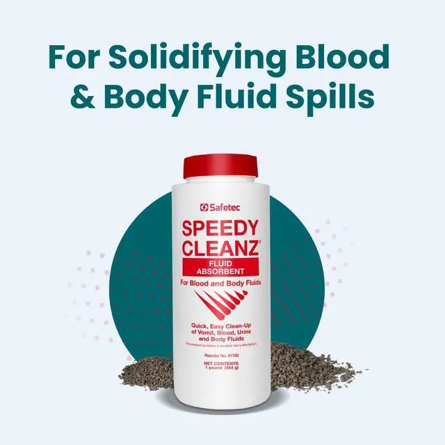 Alt view image 5 of 6 - Speedy Cleanz Fluid Absorbent 16oz. Shaker Top Bottle (12 bottles/case) (for urine, vomit and body fluid spills)