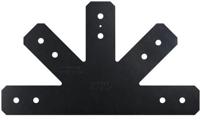 Alt view image 2 of 6 - APVGP1212-4 Outdoor Accents Avant Collection 12:12 Pitch, Black Powder-Coated Gable Plate for 4X (Pack of 2)
