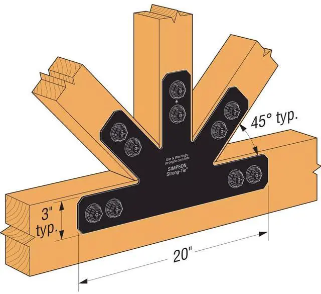 Alt view image 4 of 6 - APVGP1212-4 Outdoor Accents Avant Collection 12:12 Pitch, Black Powder-Coated Gable Plate for 4X (Pack of 2)