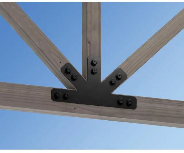 Alt view image 5 of 6 - APVGP1212-4 Outdoor Accents Avant Collection 12:12 Pitch, Black Powder-Coated Gable Plate for 4X (Pack of 2)