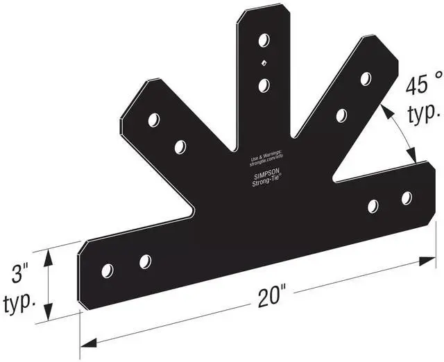 Alt view image 6 of 6 - APVGP1212-4 Outdoor Accents Avant Collection 12:12 Pitch, Black Powder-Coated Gable Plate for 4X (Pack of 2)