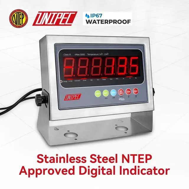 Alt view image 3 of 6 - PEC 304 Stainless Steel NTEP Approved Digital Indicator with LED Display for Floor Scales, Livestock Scales,Truck Scales, etc (PEC-IN202SS)
