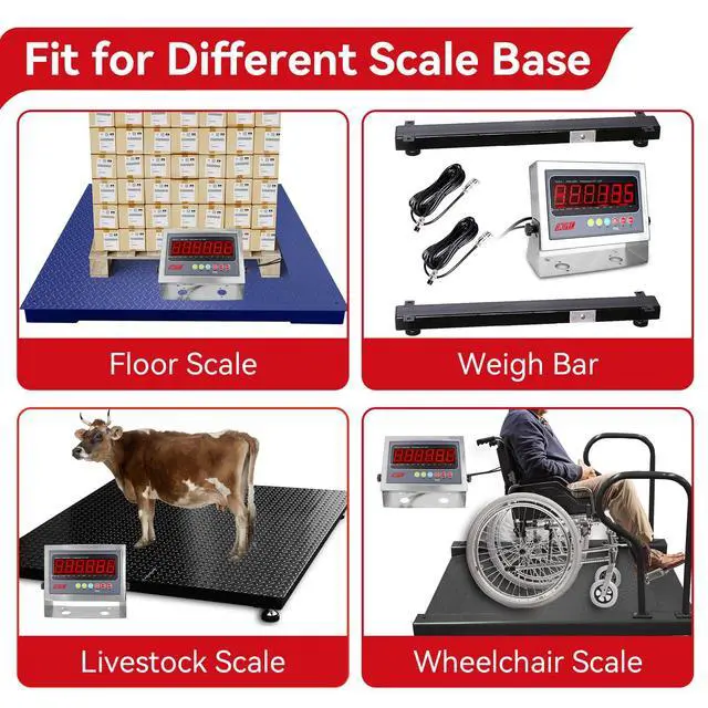 Alt view image 5 of 6 - PEC 304 Stainless Steel NTEP Approved Digital Indicator with LED Display for Floor Scales, Livestock Scales,Truck Scales, etc (PEC-IN202SS)