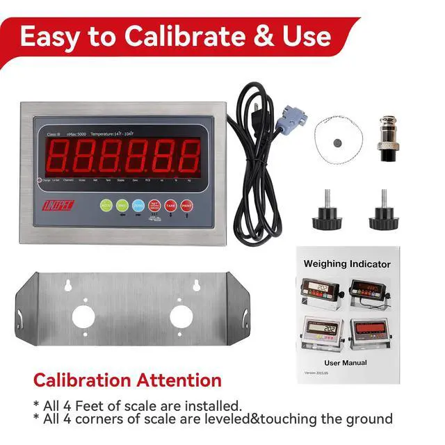 Alt view image 6 of 6 - PEC 304 Stainless Steel NTEP Approved Digital Indicator with LED Display for Floor Scales, Livestock Scales,Truck Scales, etc (PEC-IN202SS)