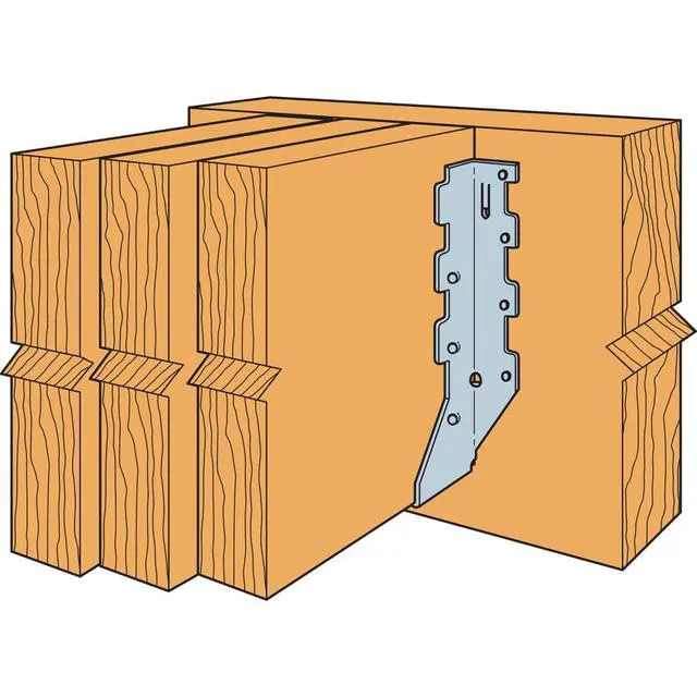 Alt view image 6 of 6 - LUS210-3 Light Face-Mount Joist Hanger - 4-5/8 in. (W) x 8-3/16 in. (H) x 2 in. (B), Fits Triple 2x10 Joists, 18 Gauge Zinc Galvanized Steel, Hurricane Rafter Ties (Pack of 25)