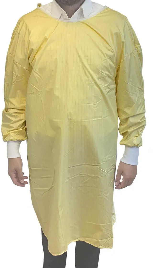 Main image of Isolation Gowns Washable Reusable 75 Wash Cycles per Gown | Level 2 - Pack of 12 Gowns. Lab Tested Fluid Protection, Full Cuff, Ties for Full Closure, Durable Multi-Function