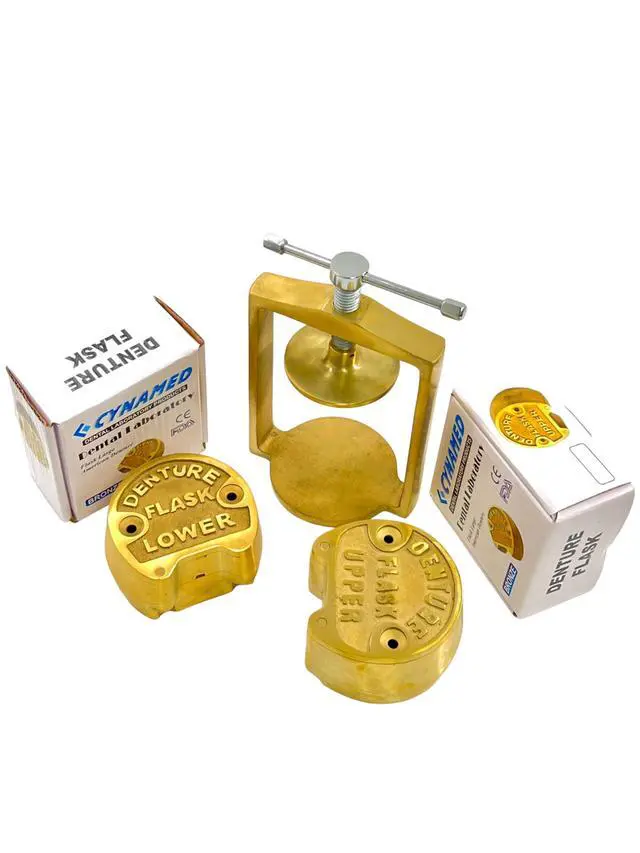 Alt view image 2 of 5 - Premium Dental Laboratory LAB Spring Press Compress W/Two Brass Denture Flask ()