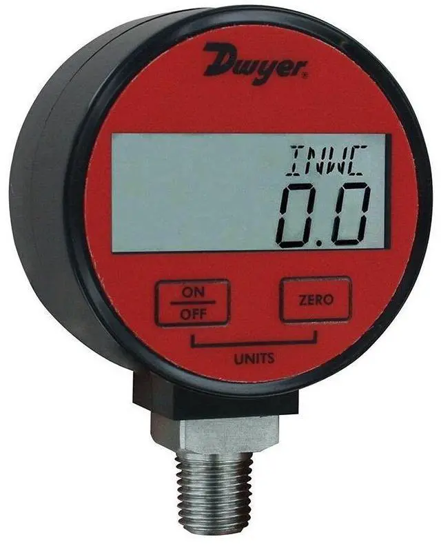 Main image of Dwyer® Digital Pressure Gage, DPGA-00, 1% Accuracy, Air & Compatible Gases, -30-0" Hg