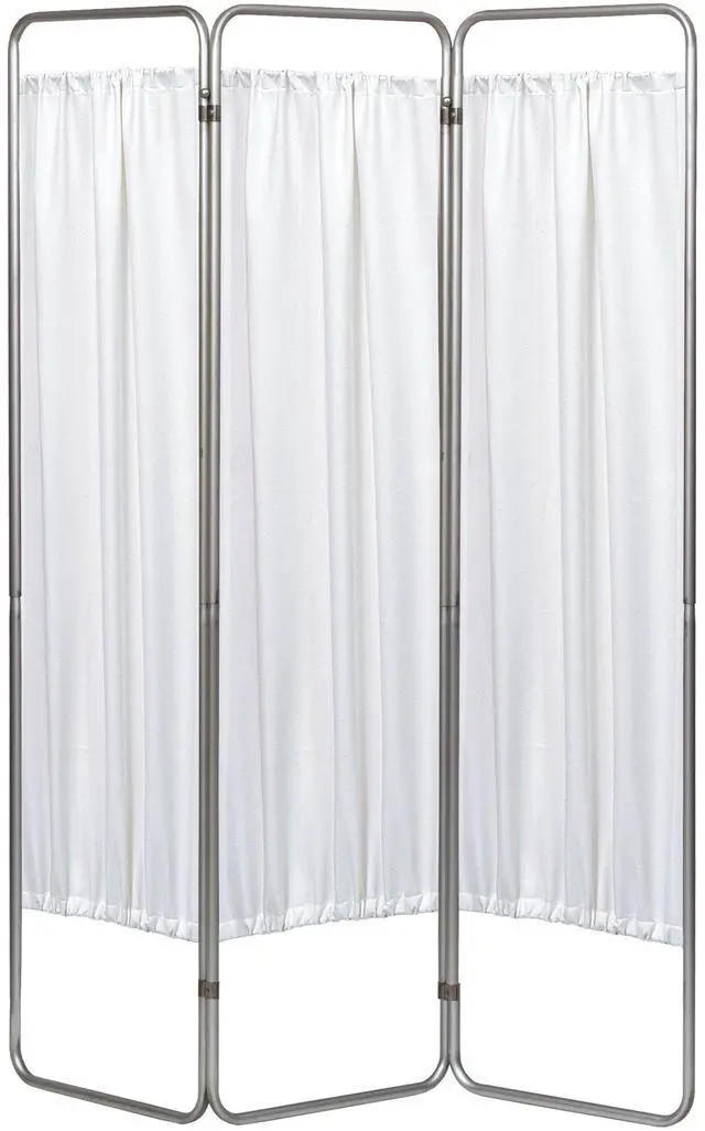 Main image of 153093-10 Economy Privacy Screen with Vinyl Panels, White, 3 Section