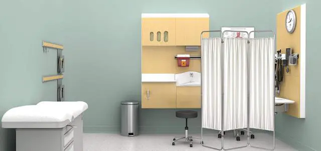 Alt view image 2 of 3 - 153093-10 Economy Privacy Screen with Vinyl Panels, White, 3 Section