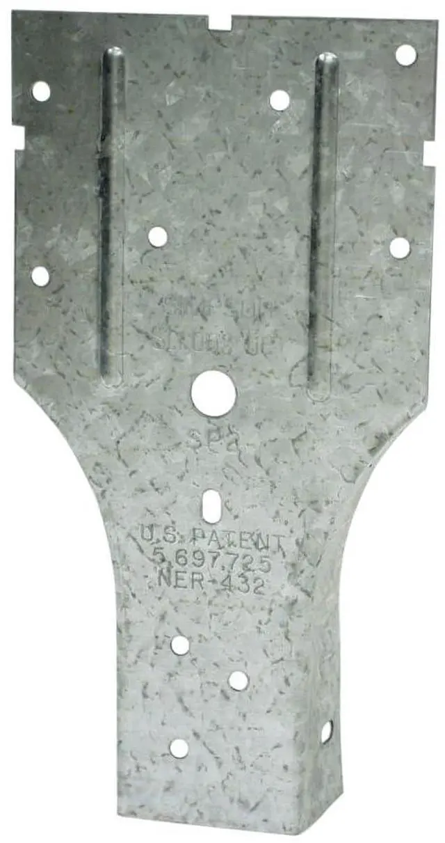 Main image of SP2 Stud-Plate Tie - 3-1/2-in. x 6-5/8-in., Zinc Galvanized 20-Gauge Steel Construction, Stud-to-Plate Connections to Resist Uplift, Wind, and Seismic Forces