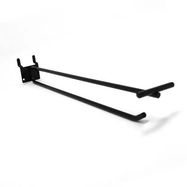 Alt view image 3 of 4 - Pegboard Scanner Hooks with 2" L X 1.25" H Flip Up Scan Plates, 10" D, Black, 50 Pack