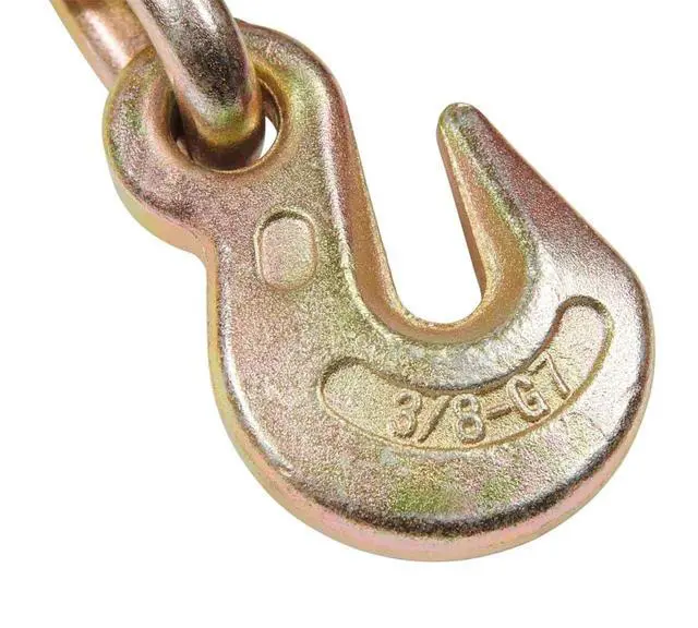 Alt view image 4 of 6 - 4 Pack 3/8" - 1/2" Extreme Heavy Duty Ratchet Load Chain Binder with Grab Hooks - 12,000 Lbs Working Load Limit - Flatbed Transport Truck Trailer Tie Down Hauling