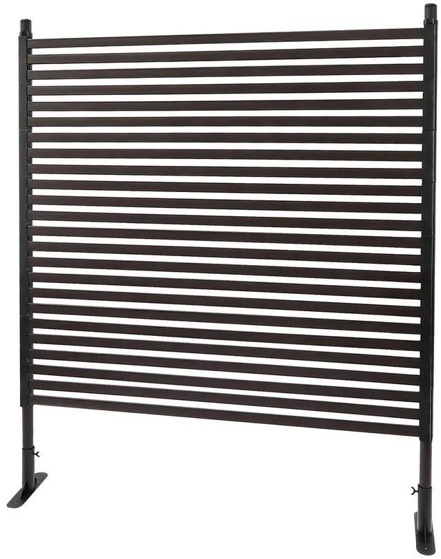 Main image of Metal Privacy Screen with Stand 4 ft W x 5 ft H,Outdoor Freestanding Privacy Screen and Panels for Outside Garden Backyard(47'' W x 59'' H)