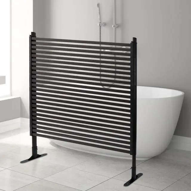 Alt view image 6 of 6 - Metal Privacy Screen with Stand 4 ft W x 5 ft H,Outdoor Freestanding Privacy Screen and Panels for Outside Garden Backyard(47'' W x 59'' H)