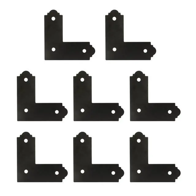 Alt view image 2 of 6 - Simpson Strong Tie Outdoor Accents Simpson Outdoor Accents APL4-8 4 inch x 4 inch Zmax Galvanized Steel Black Powder-Coat Flat L Strap (8-Case)