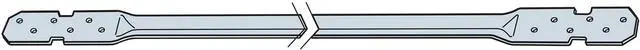 Alt view image 3 of 6 - LTB20 Light Tension Bridging Connector - 19-1/2 in. Length, 2x8 & 2x10 Joist Size, Heavy Duty 22-Gauge Steel Construction, Zinc Galvanized Finish