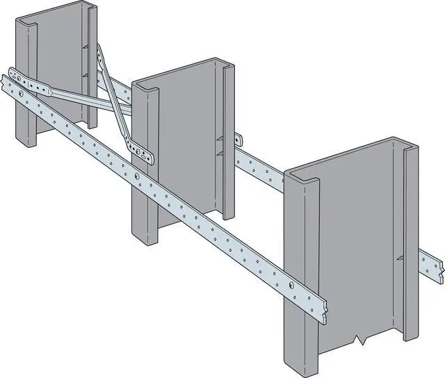 Alt view image 5 of 6 - LTB20 Light Tension Bridging Connector - 19-1/2 in. Length, 2x8 & 2x10 Joist Size, Heavy Duty 22-Gauge Steel Construction, Zinc Galvanized Finish