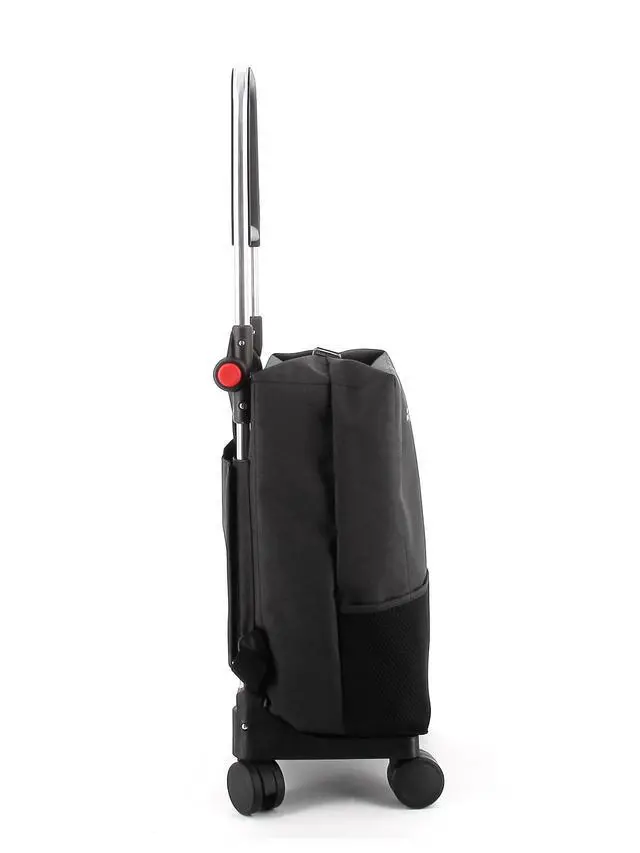 Alt view image 2 of 6 - One Tweed T-Shop 4 Wheel Swivelling Foldable Shopping Trolley - Black