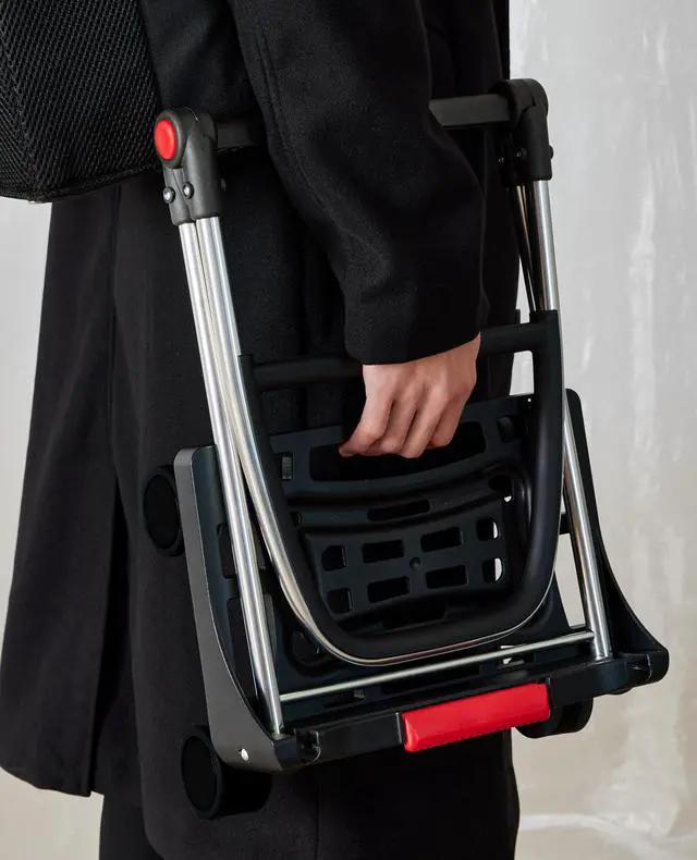 Alt view image 6 of 6 - One Tweed T-Shop 4 Wheel Swivelling Foldable Shopping Trolley - Black