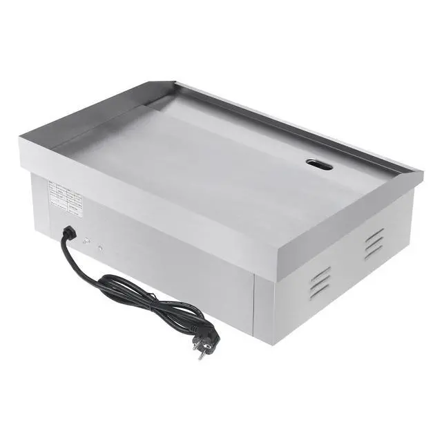 Alt view image 6 of 6 - Commercial Electric Grill 110V 3000W Countertop Flat Top Griddle Nonstick Stainless Steel Teppanyaki Grill, Temperature Range 122-572°F for Restaurant, Canteen, Snack Bars 21.3"x11.8"