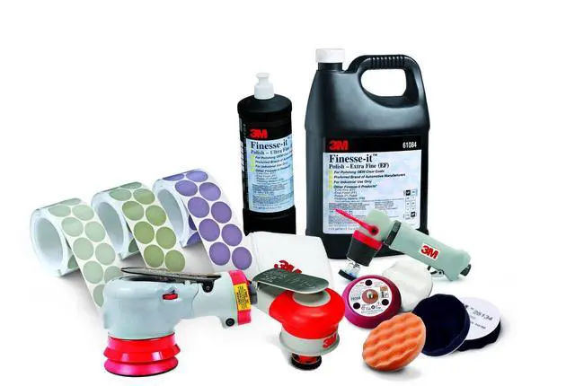Alt view image 3 of 6 - Finesse-It Buffing Pad - Orange Foam Buffing Pad for Finesse-It Compound - Hook-and-Loop Attachment - Paint Shop Pad - 3.25" - 2648
