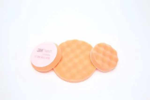Alt view image 6 of 6 - Finesse-It Buffing Pad - Orange Foam Buffing Pad for Finesse-It Compound - Hook-and-Loop Attachment - Paint Shop Pad - 3.25" - 2648
