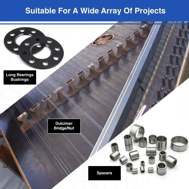 Alt view image 5 of 5 - Duco USA-Made Acetal Copolymer Dowel Rod 2" Diameter & 48" Length - 1 Pack of Opaque Black Acetal Rod - Durable, Low-Friction Plastic Rod for CNC, Fixtures, and Custom Parts