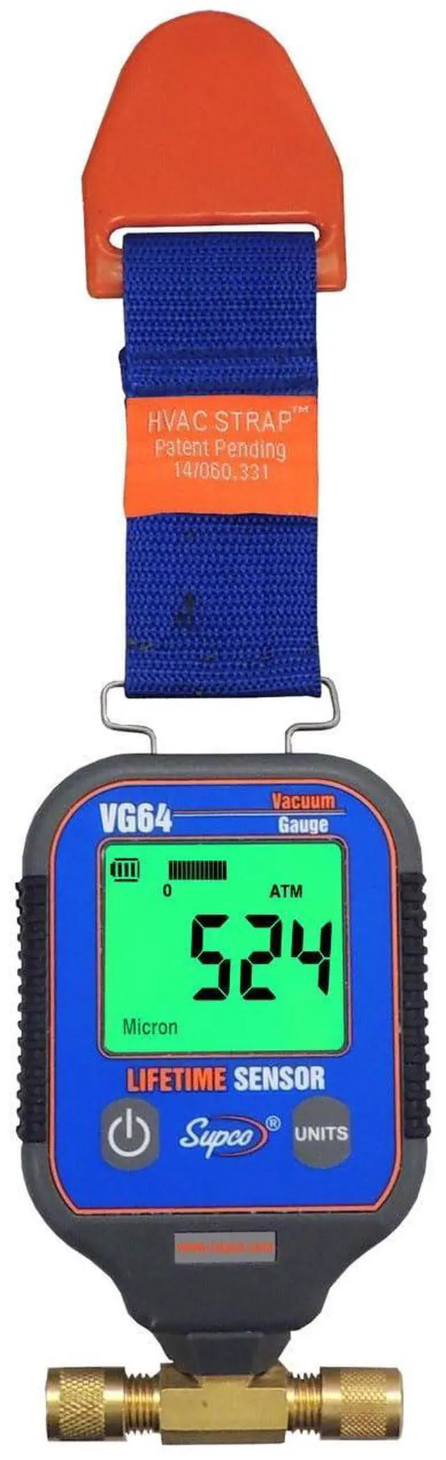 Main image of VG64 Digital Vacuum Gauge, 0 to 12000 µ (0 to 1,600 Pa)
