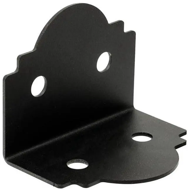 Alt view image 2 of 6 - APA6 Outdoor Accents Mission Collection ZMAX, Black Powder-Coated 90° Angle for 6X (Pack of 12)
