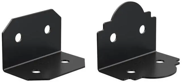 Alt view image 3 of 6 - APA6 Outdoor Accents Mission Collection ZMAX, Black Powder-Coated 90° Angle for 6X (Pack of 12)