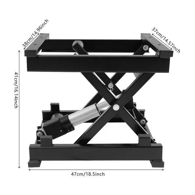 Alt view image 2 of 6 - Electric Scissor Lift Table, 130 lbs Capacity Single Scissor Lift Table w/ 4-15 in Adjustable Height, Folding Hydraulic Work Platform w/Remote & Manual Control for Material Handling & Transportation