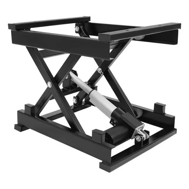 Alt view image 5 of 6 - Electric Scissor Lift Table, 130 lbs Capacity Single Scissor Lift Table w/ 4-15 in Adjustable Height, Folding Hydraulic Work Platform w/Remote & Manual Control for Material Handling & Transportation