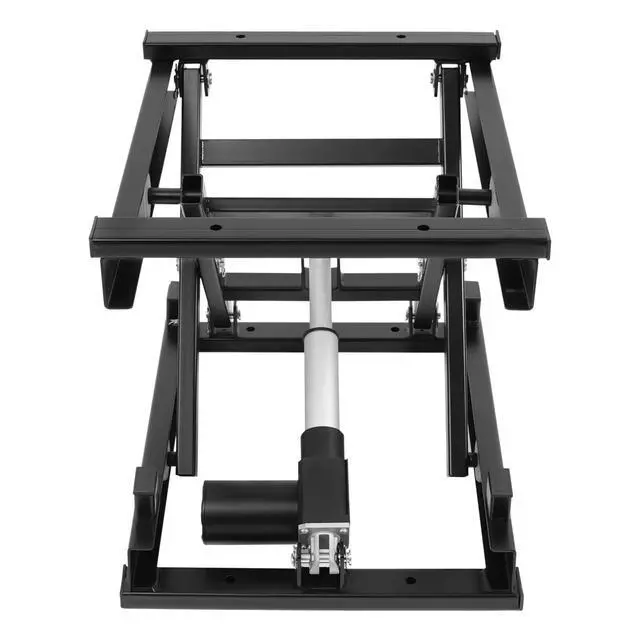 Alt view image 6 of 6 - Electric Scissor Lift Table, 130 lbs Capacity Single Scissor Lift Table w/ 4-15 in Adjustable Height, Folding Hydraulic Work Platform w/Remote & Manual Control for Material Handling & Transportation