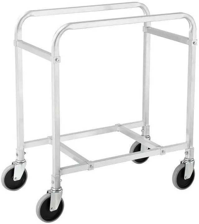 Main image of NSF Aluminum Lug Cart, 2 Tote Capacity, Unassembled, 28" L x 16" W x 33" H
