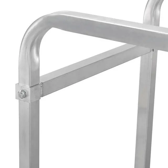 Alt view image 3 of 6 - NSF Aluminum Lug Cart, 2 Tote Capacity, Unassembled, 28" L x 16" W x 33" H