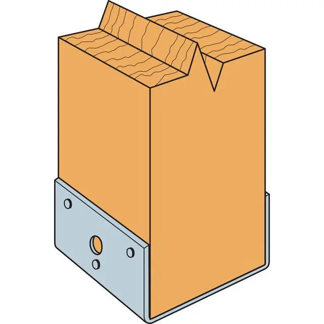 Alt view image 3 of 6 - BC60 BC Galvanized Post Base for 6X (Pack of 10)
