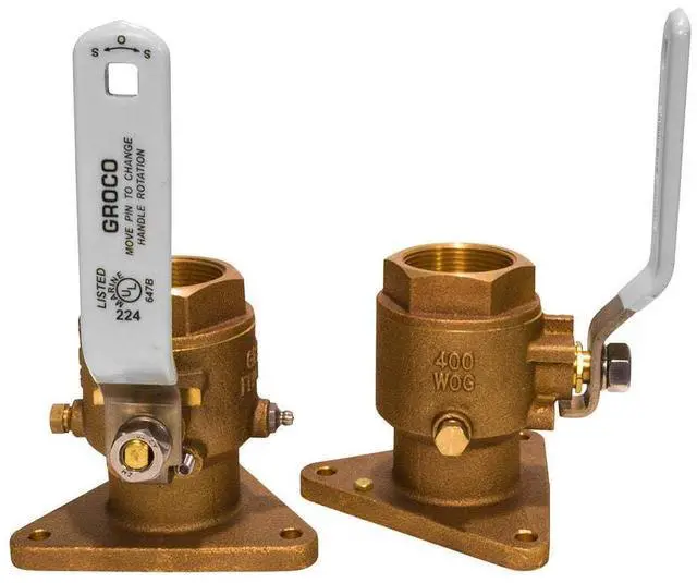 Main image of 1-1/2" Bronze Tri-Flanged Ball Valve/Seacock