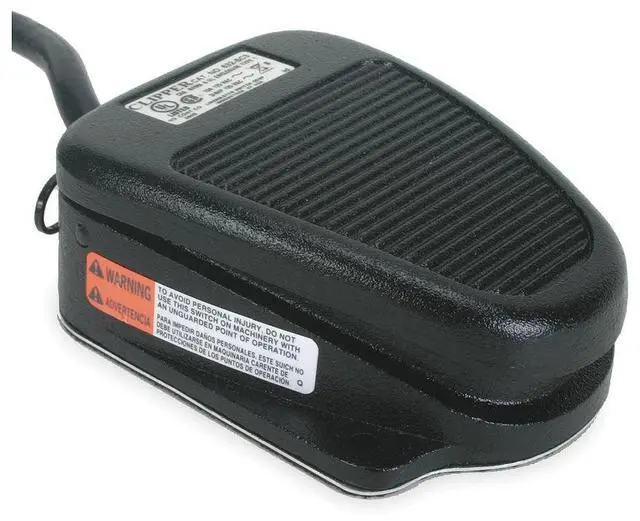 Main image of 632-SC3 Clipper Foot Switch, Electrical, Single Pedal, Momentary, Single Stage, No Guard, Black, 8 ft. Cord with 3 prong plug