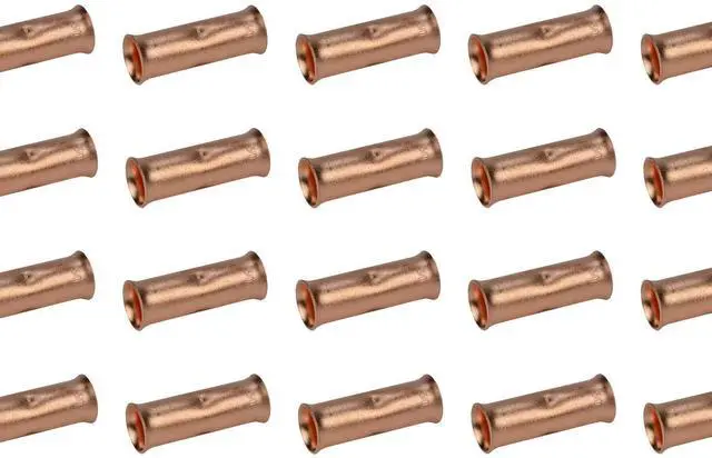 Main image of 3/0 AWG Butt Splice Connector Bare Copper Uninsulated Gauge. 100 Pack