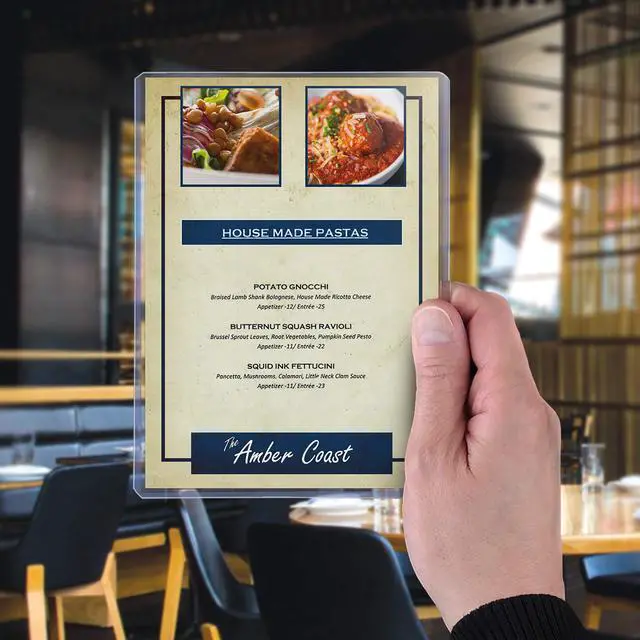 Alt view image 2 of 6 - StoreSMART - Rigid Plastic Menu - 5" x 7" - 100-Pack - HPP5X7-MENU-100
