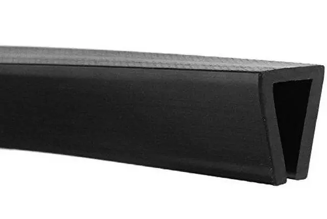 Alt view image 4 of 4 - 2047U Neoprene Rubber U-Channel Edge Protector Extrusion 1/2" Slot Width - 50 ft