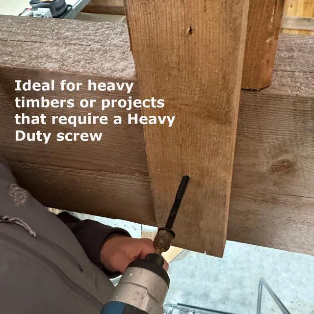 Alt view image 3 of 6 - (100) 3/8 X 10 Black Hex Head Lag Wood Screws, Heavy Duty lag Bolts for Timber, Tree Houses, Fences by -Qty 100